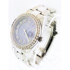 Rolex Datejust II Stainless Steel Diamond Bezel blue Dial 41mm Watch